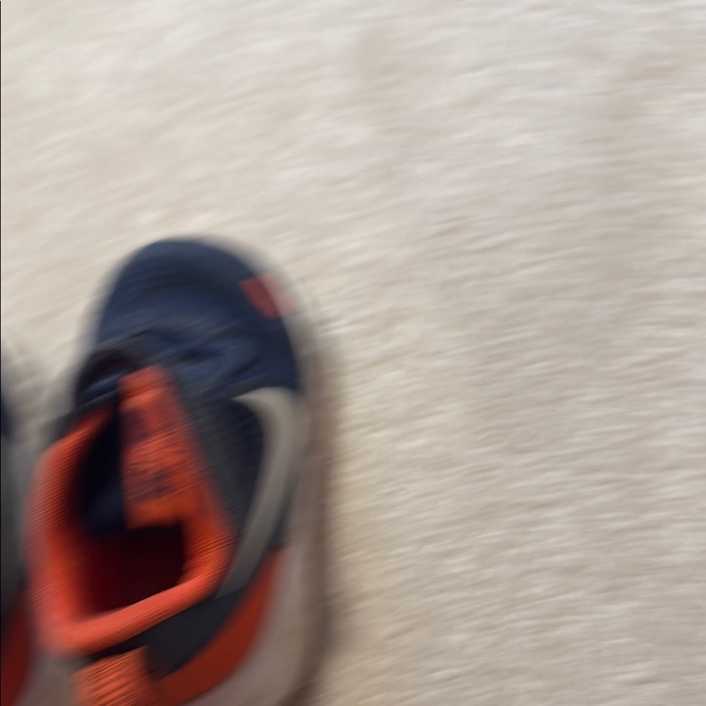 Nike Blue and Orange Sneakers with Velcro Closure - Picture 3 of 4